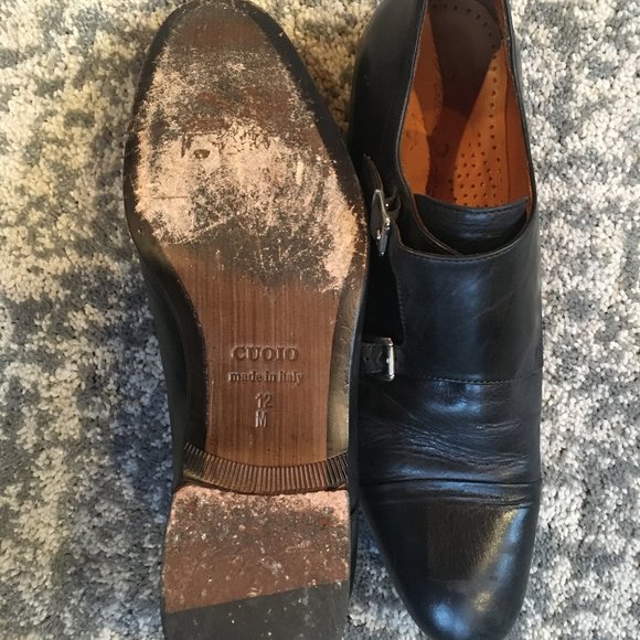 Monk-strap black Men's dress shoes Massimo Matteo - Picture 4 of 5